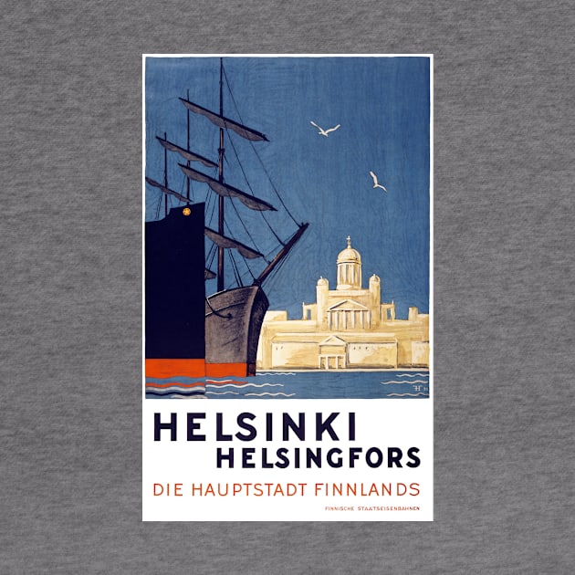 Vintage Travel Poster Finland Helsinki by vintagetreasure